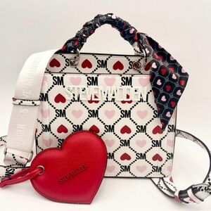 NWT! Steve Madden HEARTS Crossbody Bag with Pink & Red Hearts VALENTINES BAG
